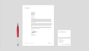 EXA Design stationery suite