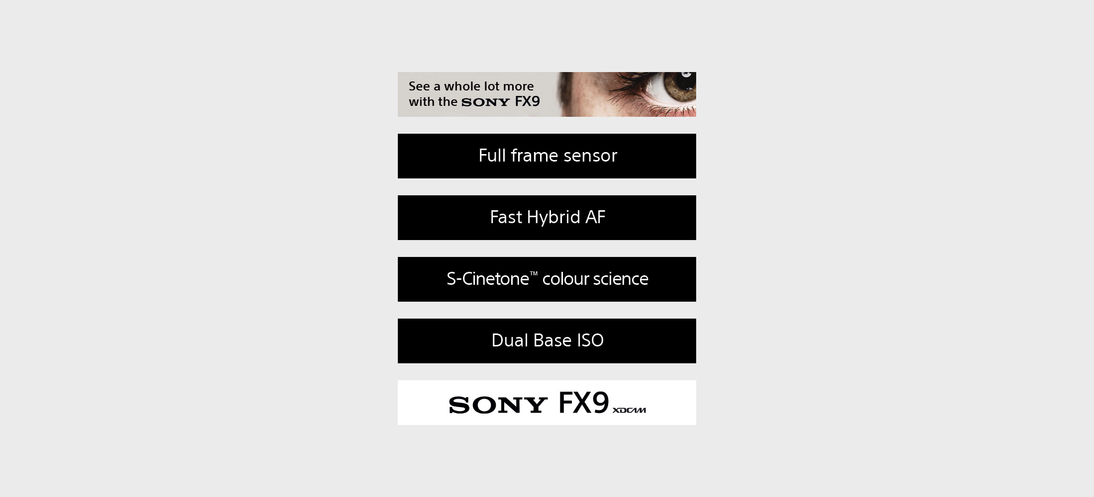 Sony PXWFX9 Camcorder Advert