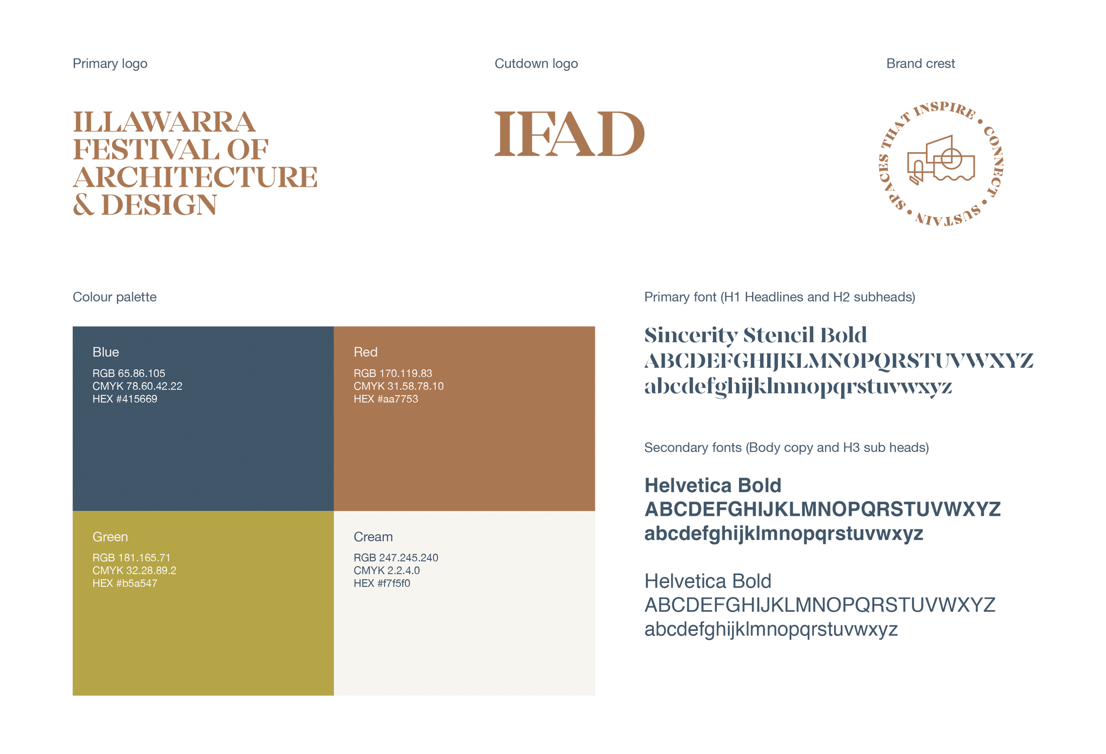 Brand identity for the Illawarra Festival of Architecture and Design (IFAD)